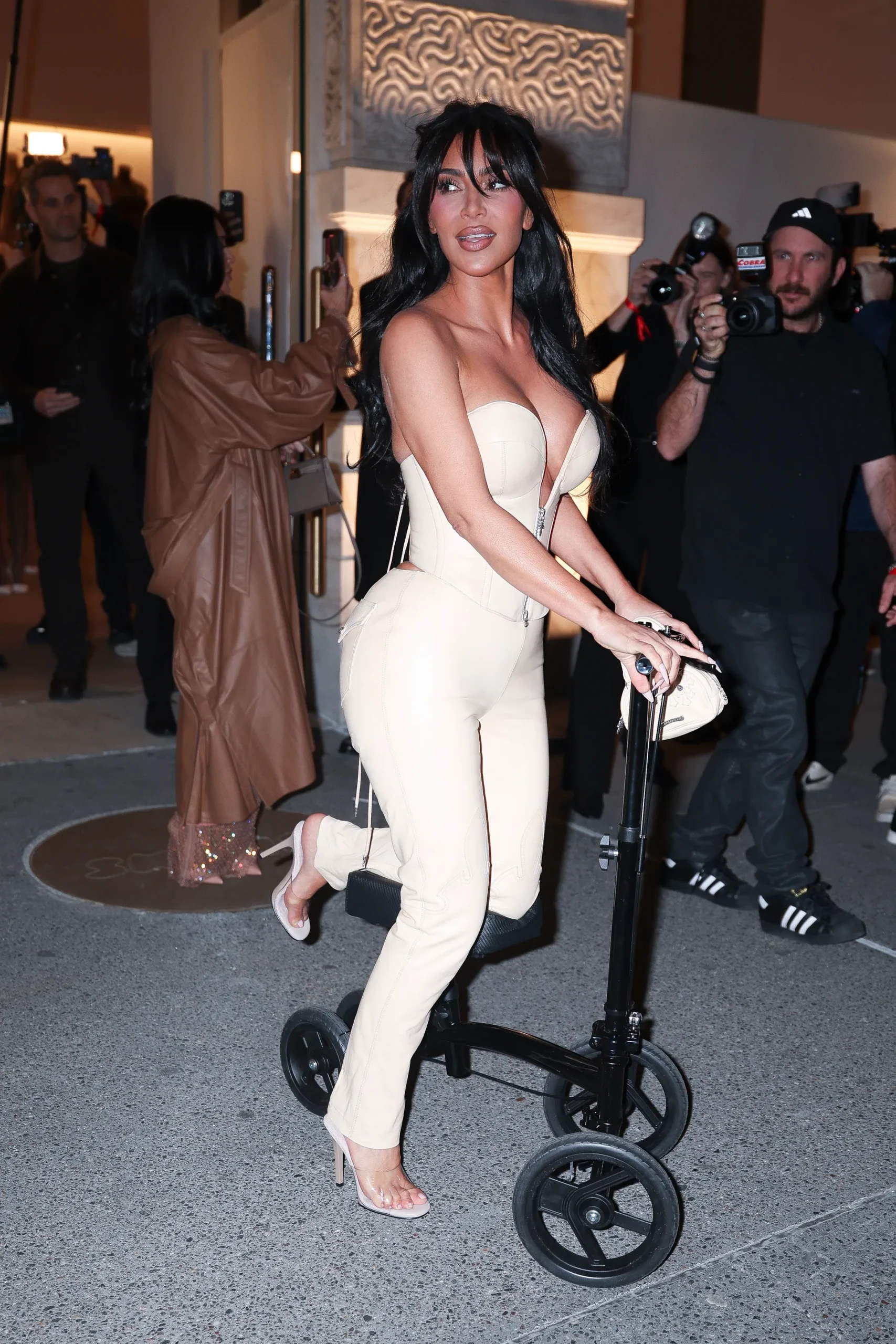 You’ll Never Catch Kim Kardashian Without Heels (Or on Her Knee Scooter)