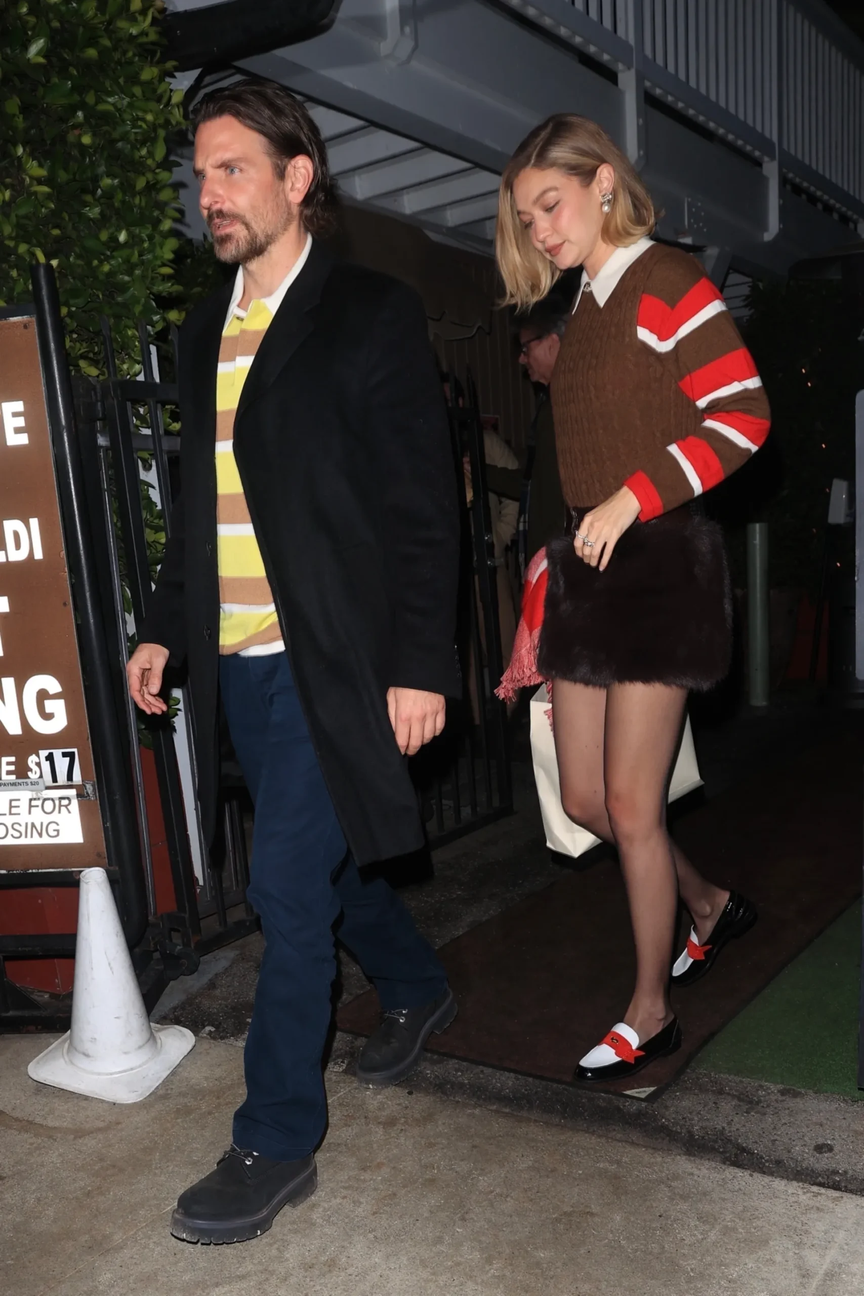 Gigi Hadid and Bradley Cooper Do Date Night in Matching Knits